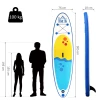  Opblaasbare Surfplank, Surfplank, Stand-up Board Met Peddel, Antislip, Uitrusting Inbegrepen, PVC, EVA, Wit, 305 X 76 X 10 Cm 3
