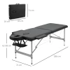  Opklapbare Massagetafel, Inclusief Gezichtsopening, Armleuningen, Handsteunen, Mobiele Massagetafel, 186 Cm X 71 Cm X 83 Cm 3