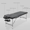  Opklapbare Massagetafel, Inclusief Gezichtsopening, Armleuningen, Handsteunen, Mobiele Massagetafel, 186 Cm X 71 Cm X 83 Cm 5