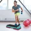  Opstapplank Aerobic Fitness Hometrainer Stepper In Hoogte Verstelbaar 10cm/15cm/20cm PVC PP Zwart+groen+paars 110 X 40 X 20 Cm 2