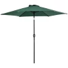  Opvouwbare Paraplu Parasol Tuinparaplu Market Paraplu Met Handslinger Aluminium 180/㎡ Polyester Donkergroen ∅2,7 X 2,35 M 11