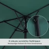  Opvouwbare Paraplu Parasol Tuinparaplu Market Paraplu Met Handslinger Aluminium 180/㎡ Polyester Donkergroen ∅2,7 X 2,35 M 5