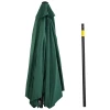  Opvouwbare Paraplu Parasol Tuinparaplu Market Paraplu Met Handslinger Aluminium 180/㎡ Polyester Donkergroen ∅2,7 X 2,35 M 8