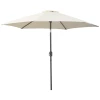  Opvouwbare Paraplu Parasol Tuinparasol Markt Paraplu Met Handslinger Aluminium 180/㎡ Polyester Beige ∅2,7 X 2,35 M 11