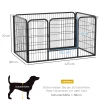  Opvouwbare Puppyren 1 Deur 129cm X 84cm X 70cm Zwart 3