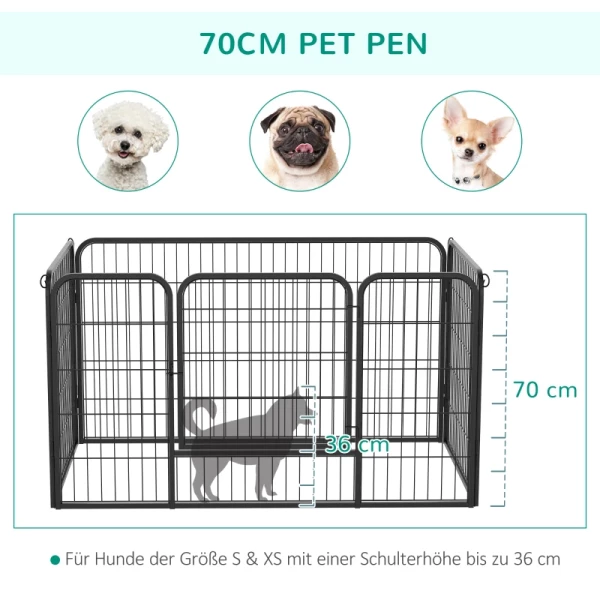  Opvouwbare Puppyren 1 Deur 129cm X 84cm X 70cm Zwart 5