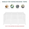  Outdoor Ren Box DIY Outdoor Run Ren Hekwerk Kleine Huisdieren Indoor Box 12 Panelen Wit Metaal PP Hars 105 X 105 X 45 Cm 5