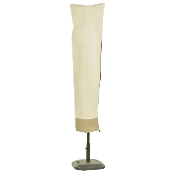  Parasol Beschermhoes Tot Ø300 Cm Hoes Parasolhoes Met Rits Oxford Stof Beige + Coffee Ø30 X 190 Cm 9