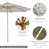  Parasol Hout 300 Cm Houten Parasol Tuinparasol Balkonparasol Bamboe Grijs 4