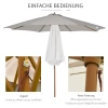  Parasol Hout 300 Cm Houten Parasol Tuinparasol Balkonparasol Bamboe Grijs 5