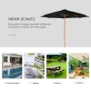  Parasol Hout 300 Cm Houten Parasol Tuinparasol Balkonparasol Bamboe Zwart 6