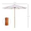 ® Parasol Houten Tuinparasol Markt Parasol Φ2.7m Slinger Populier 3