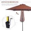  Parasol Met Zwengel- En Kantelfunctie, Metaal+polyester, Bruin, Ø2,7 X 2,35 M 4