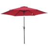  Parasol Met Zwengel- En Kantelfunctie, Metaal+polyester, Rood, Ø2,7 X 2,35 M 1