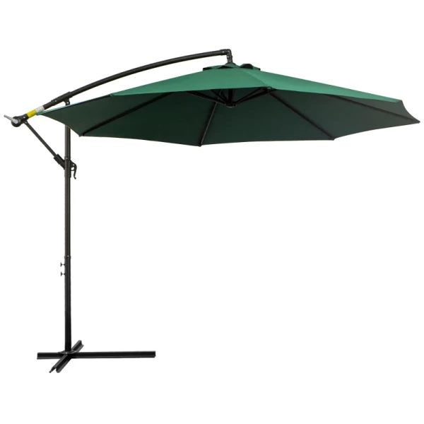 Parasol Met Zwengel Weerbestendig 3 M X 3 M X 2,5 M XXL Groen 1