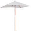  Parasol, Opvouwbare Tuinparasol, Strandparasol, 3-traps Verstelbaar, Dennenhout + Polyester, Crèmewit, 200 X 150 X 230 Cm 11