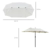  Parasol Ovaal Creme Wit 440 X 260 Cm 3