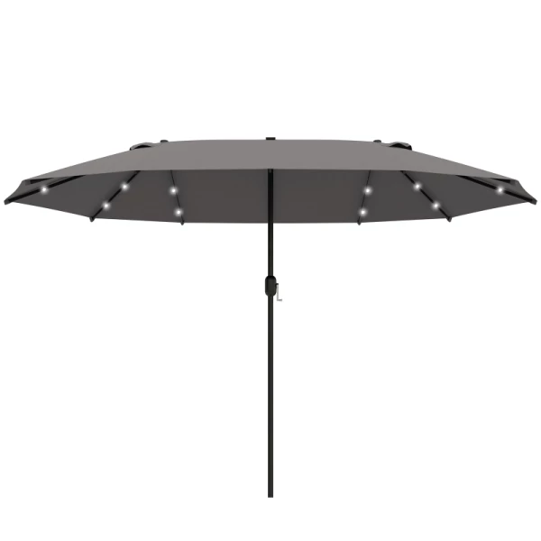 Parasol Ovaal Donkergrijs 440 X 260 X 240 Cm 1