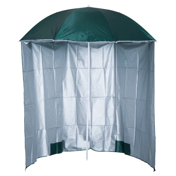  Parasol Parasol Zonwering Met Zijwand Strand Polyester Donkergroen 2,2 X H2,2m 11