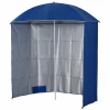  Parasol Strandparaplu Zonwering Met Zijwand Strand Polyester Blauw 2,2 X H2,2m 1