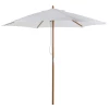  Parasol Tuinparaplu 3-laags Zonwering Bamboe 180/㎡ Polyester Wit Ø2,5 X 2,3 M 1