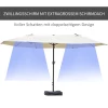  Parasol Tuinparaplu Marktparaplu Dubbele Parasol Terrasparaplu Met Parasolstandaard Handslinger Cremewit Ovaal 460 X 270 X 240 Cm 4