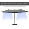  Parasol Tuinparaplu Marktparaplu Dubbele Parasol Terrasparaplu Met Parasolstandaard Handslinger Donkergrijs Ovaal 460 X 270 X 240 Cm 4