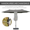  Parasol Tuinparaplu Marktparaplu Dubbele Parasol Terrasparaplu Met Parasolstandaard Handslinger Donkergrijs Ovaal 460 X 270 X 240 Cm 5