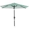  Parasol Tuinparaplu Patio Parapluframe Staal Outdoor Groen Gestreept Ø230 X 216 Cm 1