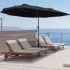  Parasol Tuinparasol Market Parasol Dubbele Parasol Patio Parasol Met Handslinger Zwart Ovaal 460 X 270 X 240 Cm 2