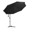  Parasol Zweefparasol, Zwengelparasol Met Zwengel, Rond, Stalen Boogstangen En Stalen Staven, Polyester Stof, Zwart, Ø3 X 2,5H M 11