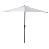  Parasol, Zwengelparasol, Tuinparasol, Marktparasol, Metaal, Halfrond, Crème Wit+zwart 4