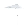  Parasol, Zwengelparasol, Tuinparasol, Marktparasol, Metaal, Halfrond, Crème Wit+zwart 5