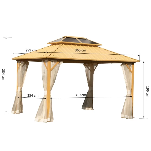  Partytent Met Zijwanden Partytent Met Pc-dak Partytent Partytent Aluminium 3,65 X 2,99 X 2,84 M 3