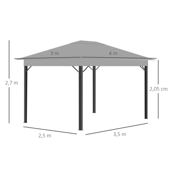  Paviljoen 4m X 3m Aluminium Roestvrij 3