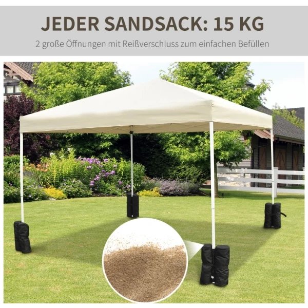  Paviljoen Basis Voor Opvouwbare Paviljoen Partytent Feesttent 4 Stuks Set Van 4 Zwart NIEUW 4