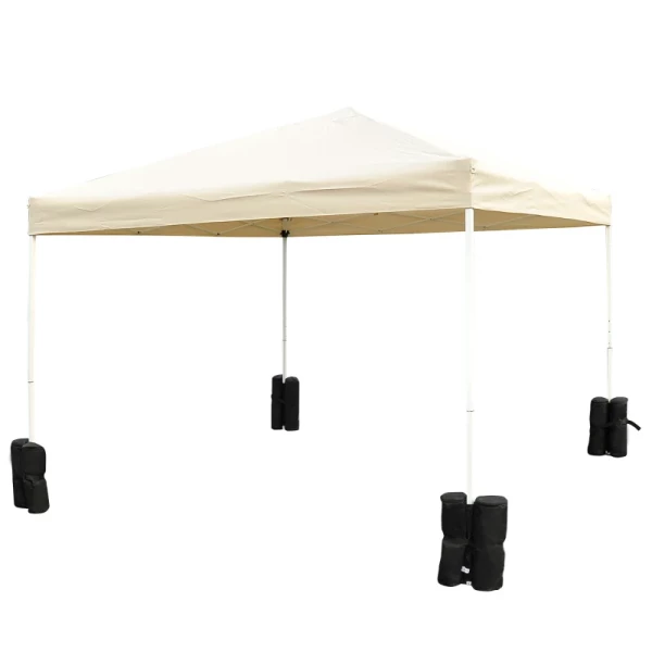 Paviljoen Basis Voor Opvouwbare Paviljoen Partytent Feesttent 4 Stuks Set Van 4 Zwart NIEUW 1