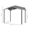  Paviljoen Paviljoen Luifel Luifel Zonnescherm Partytent Prieel Metaal + Polyester Grijs 3 X 3 M 3