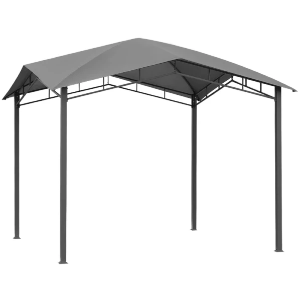 Paviljoen Paviljoen Luifel Luifel Zonnescherm Partytent Prieel Metaal + Polyester Grijs 3 X 3 M 1