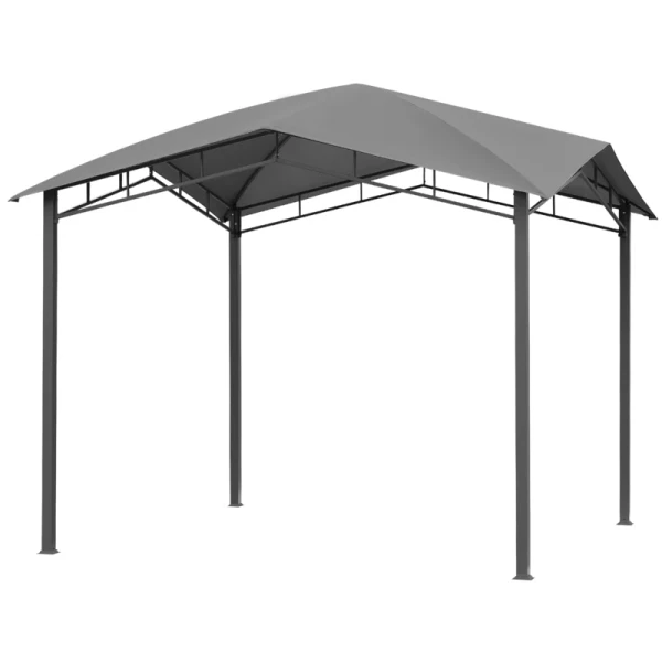  Paviljoen Paviljoen Luifel Luifel Zonnescherm Partytent Prieel Metaal + Polyester Grijs 3 X 3 M 10