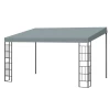  Pergola 4m X 3m Gazebo Gazebo Luifel Tent Metaal Polyester Grijs 11