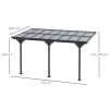  Pergola Paviljoen 4 X 3 M Tuinpaviljoen Luifel 231-250 Cm In Hoogte Verstelbare Zonwering Terrasoverkapping Paviljoen Aluminium Grijs 3