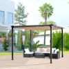  Pergola Paviljoen Met Verstelbaar Stoffen Dak 3 X 4 M Terrasoverkapping Aluminium Zonnescherm Overkapping Patio Tuin Grijs+bruin 10