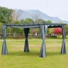  Pergola Paviljoen Met Verstelbare Stoffen Luifel Weerbestendig Waterafstotend Zonnescherm Polyester Staal Grijs 3,6 X 3 X 2,27 M 10