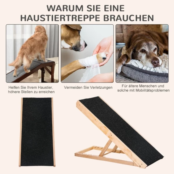  Pet Ramp Verstelbare Hondenladder Antislip 90cm X 40cm X 61cm 6