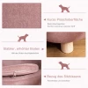  Pet Sofa Hondenmat Hondenbed Hondensofa Hondensofa Kattensofa Met Kussen Achterzak Pluche Schuim Grenen Hout Roze 70 X 47 X 30 Cm 5