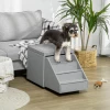  Pet Stairs Bed Intrekbare Trap Gevoerd 84cm X 45cm X 49cm Lichtgrijs 2