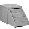  Pet Stairs Bed Intrekbare Trap Gevoerd 84cm X 45cm X 49cm Lichtgrijs 1