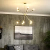  Plafondlamp, Sputnik-lamp, Vintage Design, E27-fitting, 10-lichts, Goudkleurig 2