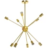  Plafondlamp, Sputnik-lamp, Vintage Design, E27-fitting, 10-lichts, Goudkleurig 1